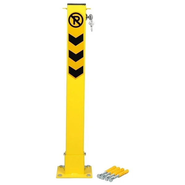 Kayalar Trafik 75 cm 80x80 mm Kendinden Kilitli Otopark Bariyeri Kilitli Direk Park Bariyeri - Görsel 2