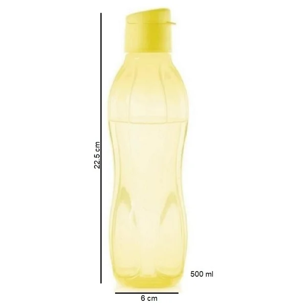 Tupperware Eco Şişe Sarı Pratik Kapak 500 ml Suluk - Görsel 2
