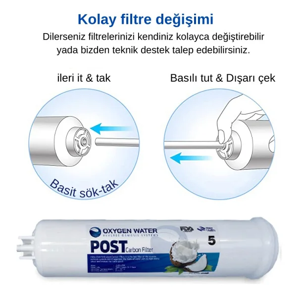 Oxygen Water Pompalı Vontron Membranlı 14 Aşamalı Çelik Su Tanklı Su Arıtma Cihazı - Görsel 5