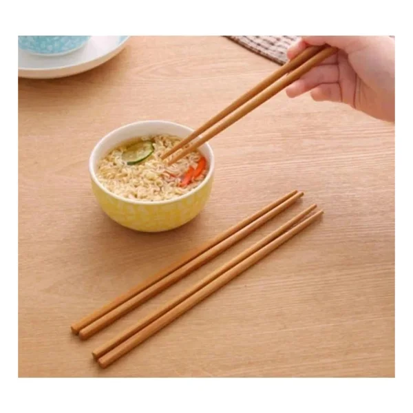 Neler Geldi Neler 10 Çift - 20 Adet Yıkanabilir Organik Bambu Çin Çubuk Uzakdoğu Çin Yemek Çubuğu Chopstick - Görsel 3