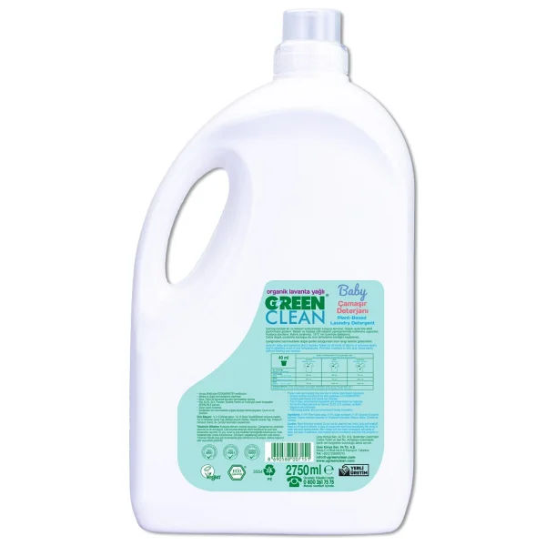 U Green Clean Baby Organik Lavanta Yağlı Bitkisel Çamaşır Deterjanı 2750 ml - Görsel 2
