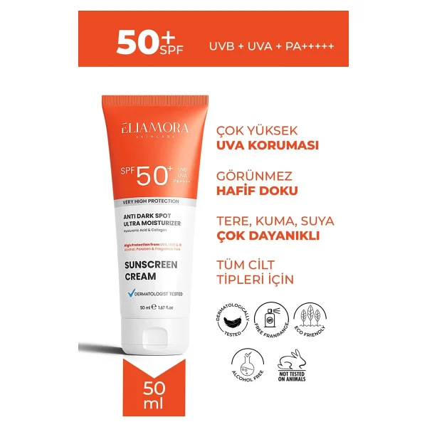 Eliamora Yoğun Leke Karşıtı 50 ml 50 Faktör Güneş Kremi - Görsel 3