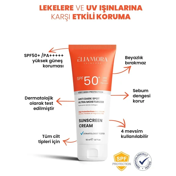 Eliamora Yoğun Leke Karşıtı 50 ml 50 Faktör Güneş Kremi - Görsel 4
