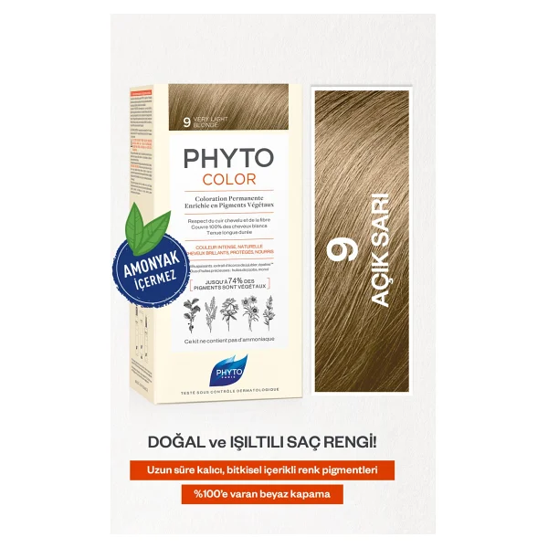 Phyto Color Kit 9 Açık Sarı Saç Boyası - Görsel 3