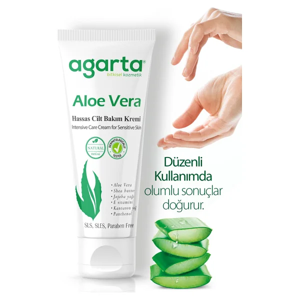 Agarta Doğal Aloe Vera Nemlendirici Cilt Kremi 75 ml - Görsel 3
