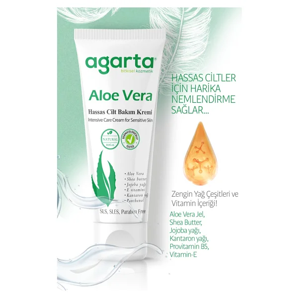 Agarta Doğal Aloe Vera Nemlendirici Cilt Kremi 75 ml - Görsel 4