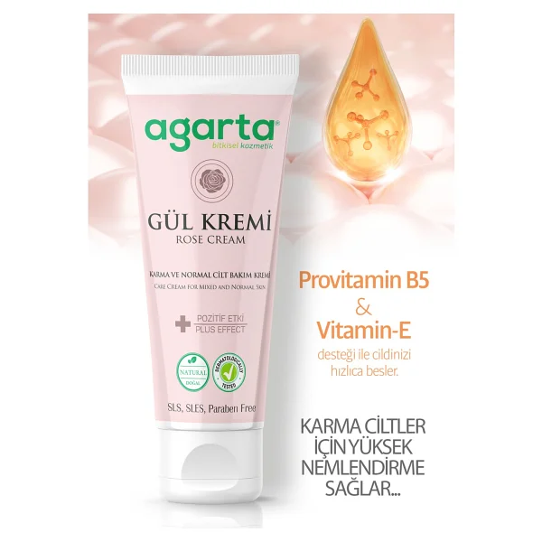 Agarta Doğal Gül Kremi 75 ml Nemlendirici - Görsel 9