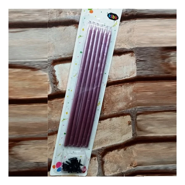 Kuzey 6 Adet Ince Uzun Pembe Pasta Mumu Pembe Doğum Günü Pasta Mumu Pembe Pasta Mumu Pembe Mum Pink Candle - Görsel 2