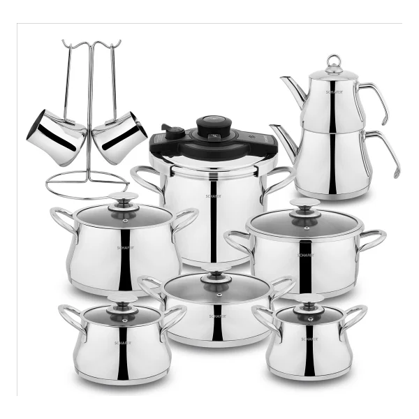 Schafer Caldron 18 Parça Çelik Çeyiz Seti - Görsel 2