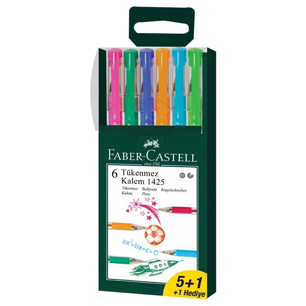 Faber-Castell 1425 5+1 Renk İğne Uçlu Tükenmez Kalem - Görsel 3