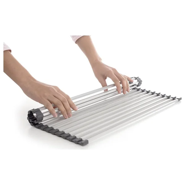 Primanova Paslanmaz Çelik Isıya Alüminyum Katlanabilir Lavabo Üstü Çok Amaçlı Bulaşıklık 33x52 cm - Görsel 2