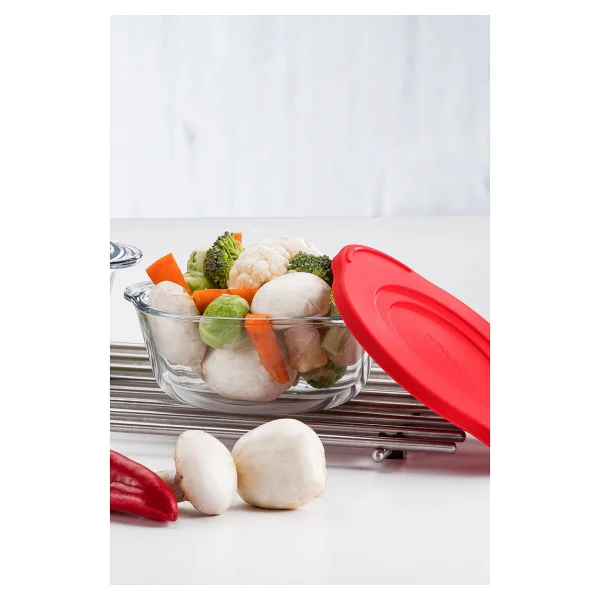Paşabahçe 59133 840 cc Plastik Kapaklı Yuvarlak Borcam - Görsel 3