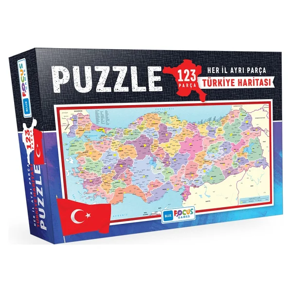 Blue Focus Türkiye Haritası 123 Parça Puzzle BF124 - Görsel 5
