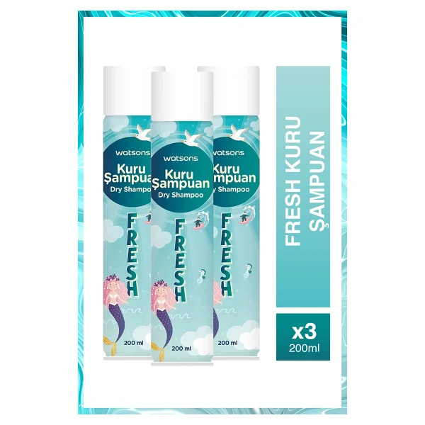 Watsons Fresh 200 ml 3 Adet Kuru Şampuan - Görsel 3