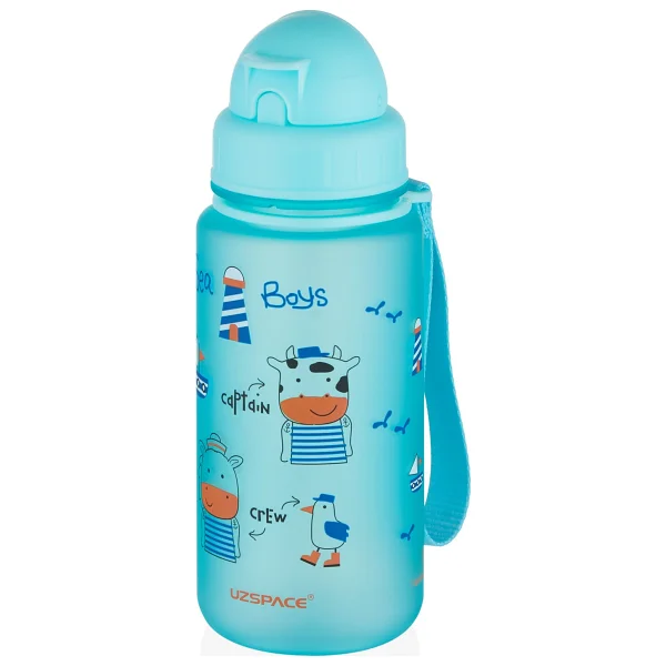 Uzspace Tritan Pipetli Suluk 400 ml Mavi - Görsel 3