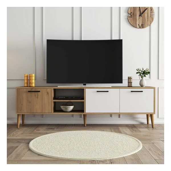 Mezza Exxen 1585 Ahşap Ayaklı Tv Ünitesi 180 CM - Görsel 3