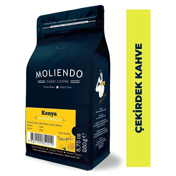 Moliendo Kenya AA Muranga 250 gr Çekirdek Kahve - Görsel 6