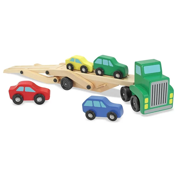 Melissa&Doug Ahşap Araba Taşıyıcı Tır - Görsel 5
