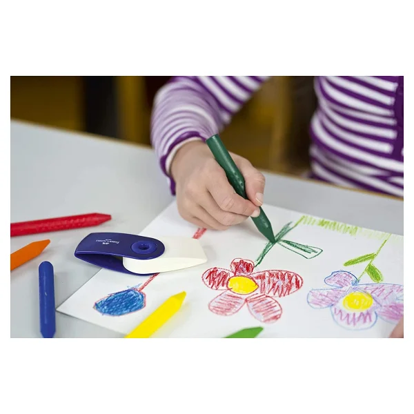 Faber-Castell Grip Jumbo Silinebilir 12'li Mum Boya - Görsel 5