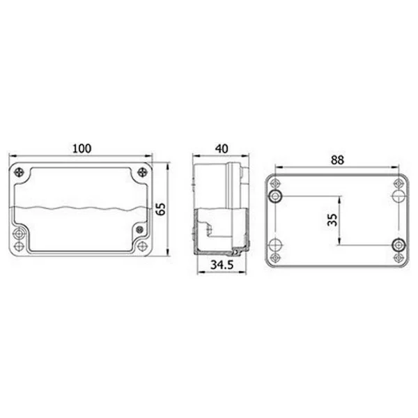 METE ENERJİ 402503 65X100X40 Alüminyum Buat - Görsel 2