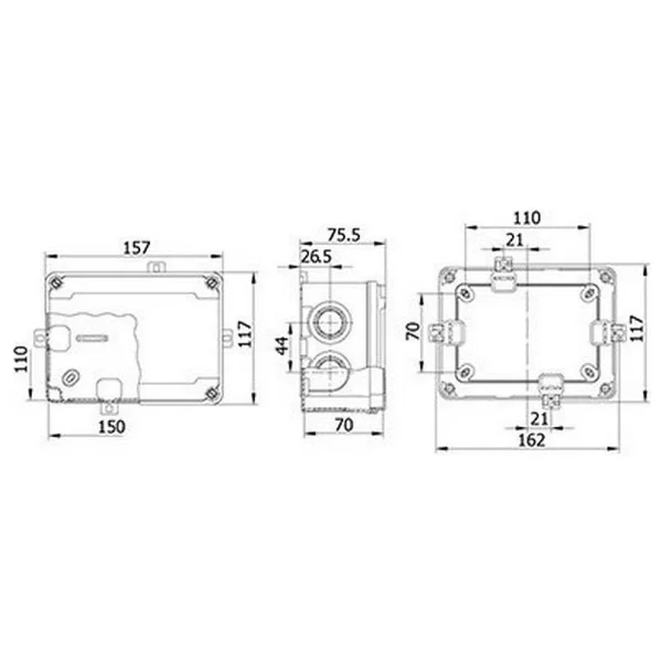 Mete Enerji 110x150x70 Termoplastik Buat Gri/ 40201505 - Görsel 2