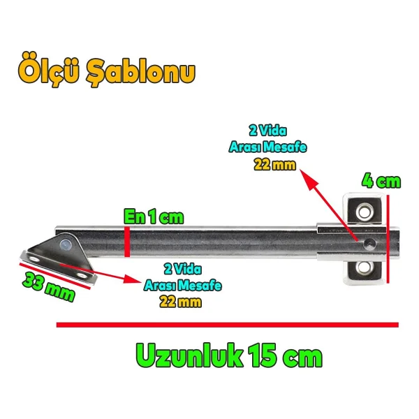 Badem10 Kalkar Kapak Makası Dolap Çekmece Metal 15 Cm Sessiz Açma kapama Amortisör Piston (1 Çift) - Görsel 3