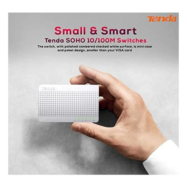 Tenda S105 V2 5 Port 10/100 Yonetilemez Desktop Switch - Görsel 4