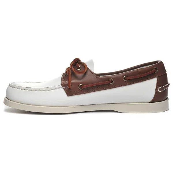 Sebago Docksides Portland 7000H00-A4VSE Beyaz-Kahverengi Erkek Loafer Ayakkabı - Görsel 3