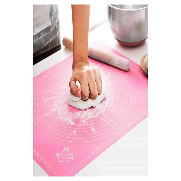 Tilbe Home Silikon Hamur Matı Ölçülü Isıya Dayanıklı Hamur Yoğurma Açma Matı Renkli Mutfak Pasta Fırın Altlığı - Görsel 6