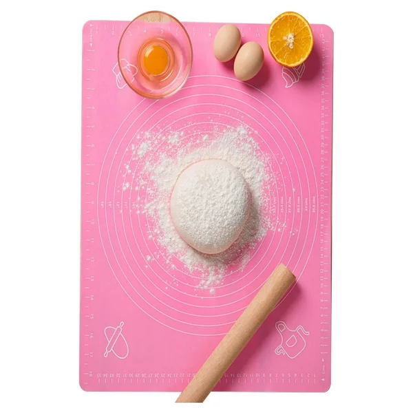 Tilbe Home Silikon Hamur Matı Ölçülü Isıya Dayanıklı Hamur Yoğurma Açma Matı Renkli Mutfak Pasta Fırın Altlığı - Görsel 2
