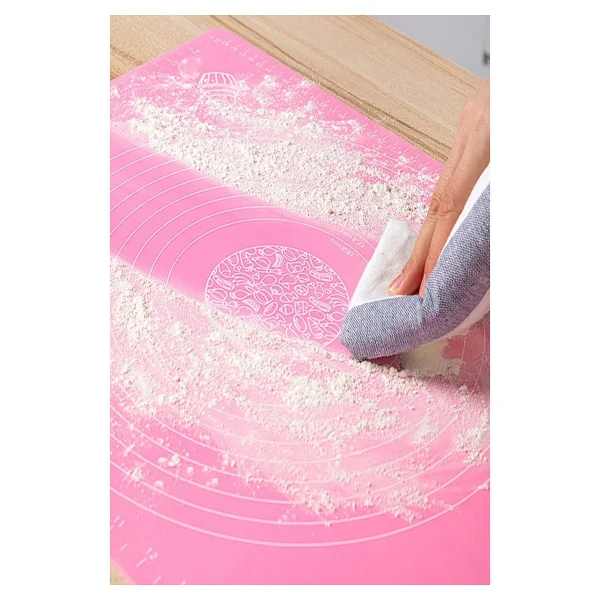 Tilbe Home Silikon Hamur Matı Ölçülü Isıya Dayanıklı Hamur Yoğurma Açma Matı Renkli Mutfak Pasta Fırın Altlığı - Görsel 4
