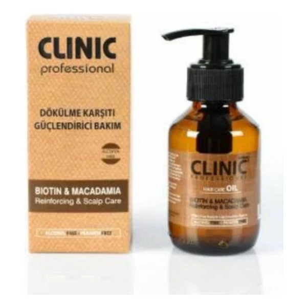 Clinic Professional Biotin Macadamıa Dökülme Karşıtı Saç Güçlendirici Bakım Yağı 100 ML - Görsel 2