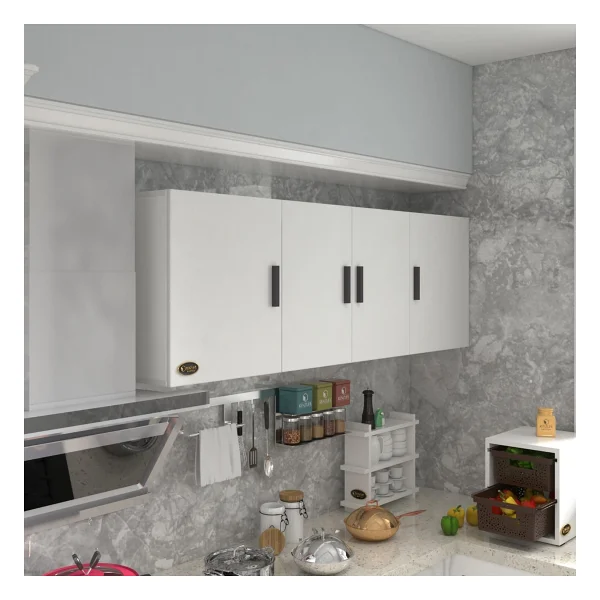 Kenzlife Hazır Mutfak Silvanus Byz 060x180x22 Mutfak Banyo Dolabı Kapaklı Raflı - Görsel 6