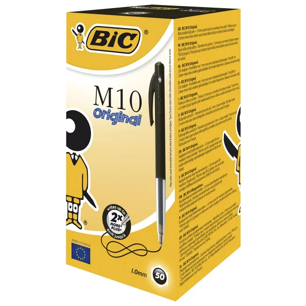 Bic M10 Basmalı 50'li Kutu Siyah Tükenmez Kalem - Görsel 6