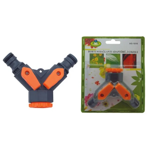 Al-Fa Green Hortum Bağlantı Adaptörü, 2 Çıkışlı Ag-1016 Al-Fa Green - Görsel 2