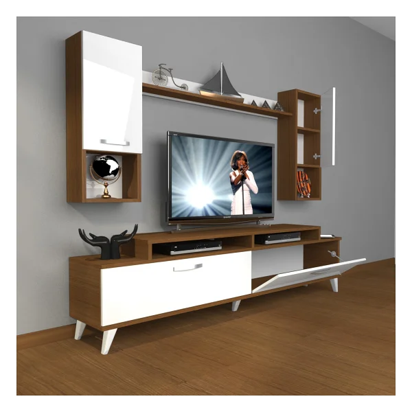 Decoraktiv Ekoflex 5DA MDF Retro TV Ünitesi - Görsel 2