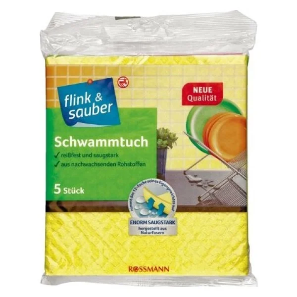 Flink&Sauber 17x22 cm 3'lü Mikrofiber Sünger Bez - Görsel 4