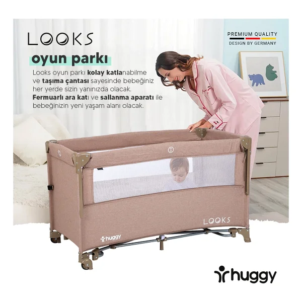 Huggy Looks 5 in 1 Anne Yanı Park Yatak - Görsel 4