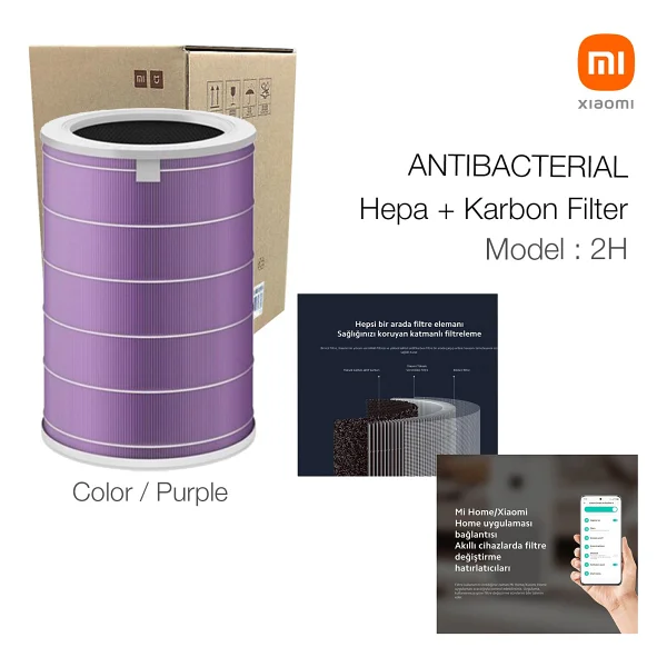 Xiaomi Mi Air Purifier Pro/2/2S/2H/3H Uyumlu Akıllı Hava Temizleyici Antibakteriyel Filtre (Orjinal Çipli model Rfid - Görsel 6