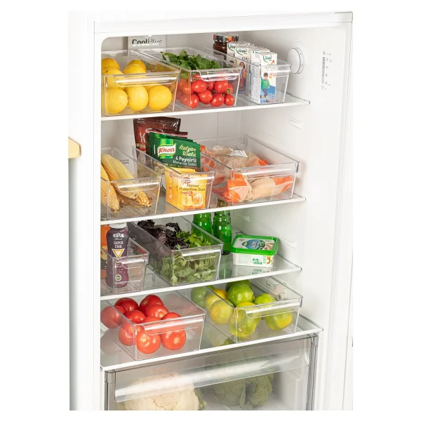 Meleni Home Kapaklı Buzdolabı Düzenleyici Buzdolabı Içi Düzenleyici Organizer 10 X 32,5 X 20 Cm - Görsel 3