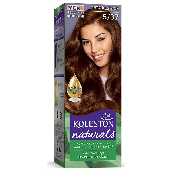 Koleston Naturals 5.37 Orta Kestane Saç Boyası - Görsel 2