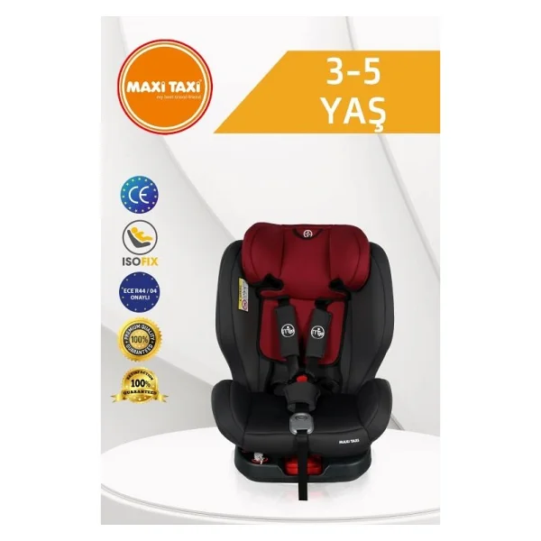 Maxi Taxi Safe Travel 360° Dönebilen Isofixli Kırmızı-Gri 0-36 kg Oto Koltuğu - Görsel 5
