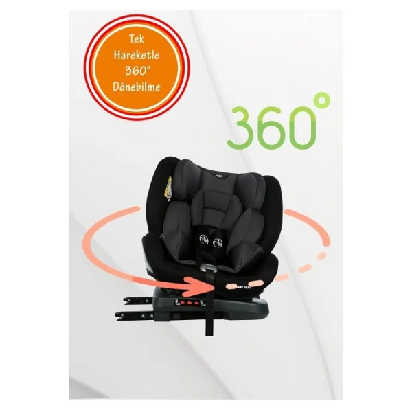 Maxi Taxi Safe Travel 360° Dönebilen Isofixli 0-36 kg Oto Koltuğu - Görsel 4