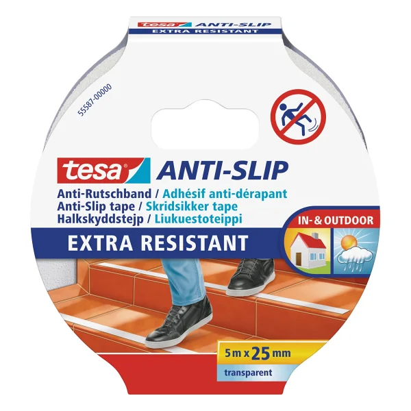 Tesa 55587 5 m x 25 mm Şeffaf Kaydırmaz Bant - Görsel 6