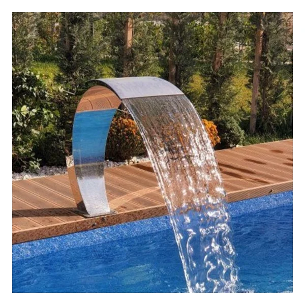 Dekor Havuz 500X600 mm Kobra Tipi Paslanmaz Havuz Şelale Aısı 304 Kalite - Gümüş - Görsel 2