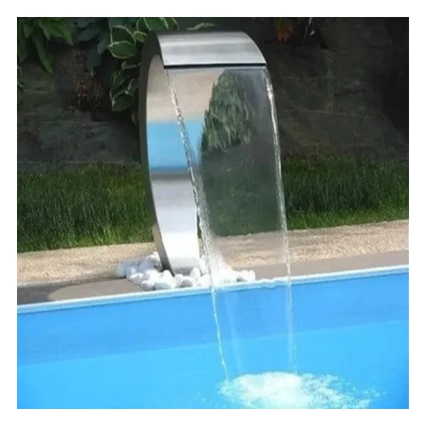 Dekor Havuz 500X600 mm Kobra Tipi Paslanmaz Havuz Şelale Aısı 304 Kalite - Gümüş - Görsel 3