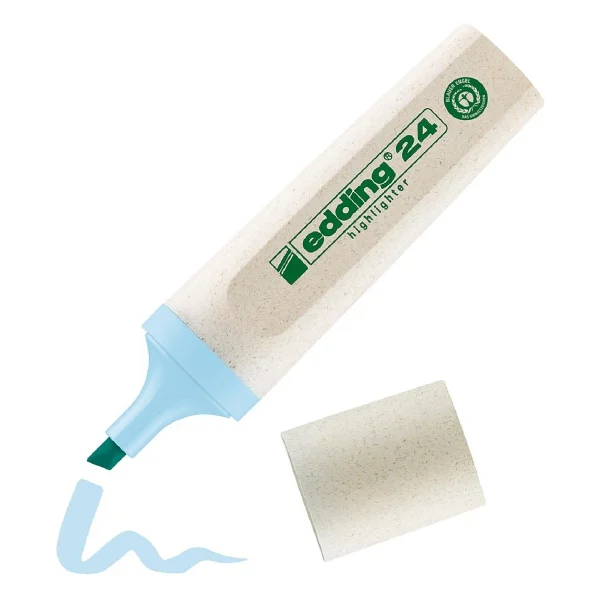 Edding 24 Ecoline Pastel Mavi Fosforlu Kalem - Görsel 4