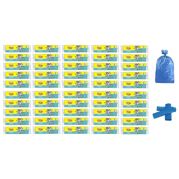 Ögem Battal Boy Çöp Poşeti 75x90 cm 10 Lu Rulo x 50 Paket = 500 Adet Mavi - 75 x 90 cm - Görsel 4