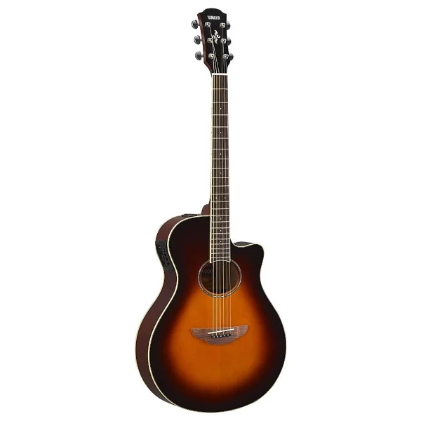 Yamaha APX600 Thin-Line Cutaway Old Violin Sunburst Elektro Akustik Gitar - Görsel 6