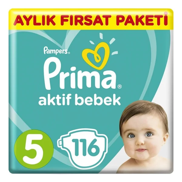 Prima Aktif 5 Numara Junior 116'lı Bebek Bezi - Görsel 3